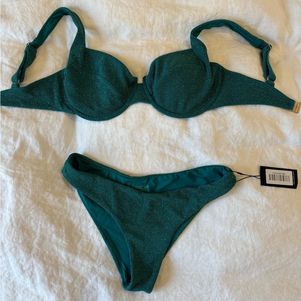 Vetchy LAGUNA BIKINI EMERALD SET Medium, MDD+, NWT
